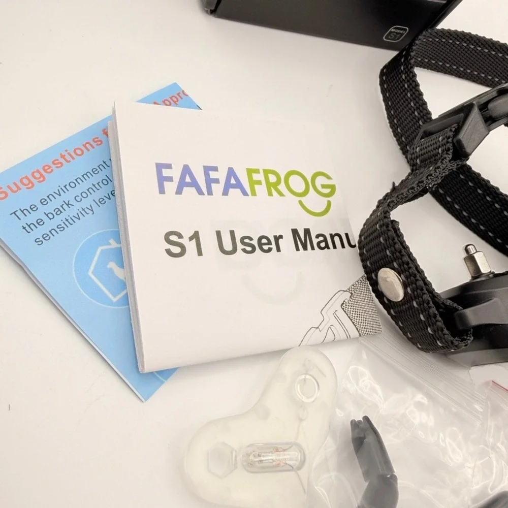FAFAFROG Smart Dog Bark Collar Vibration S1 Black Training Device Pet Supplies